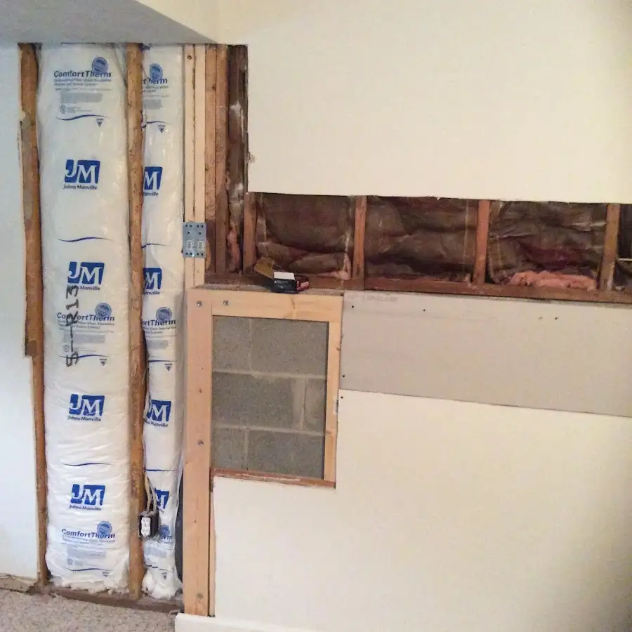 Wall insulation replacement during Contents Cleaning & Restoration in Hazel Crest
